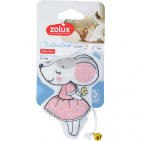 Котешка играчка CHATOUILLE TOY MOUSE TUTU мишка с туту поличка, камбанка и котешка трева